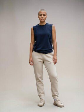 Banana Republic XS Sleeveless Cotton Tank Top Womens Navy Blue.